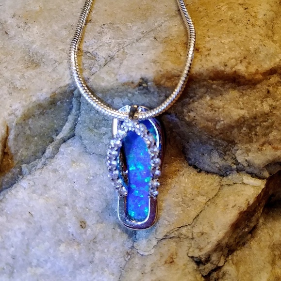 Fashion Jewelry Jewelry - 🆕🐠 Flip Flop Blue Opal